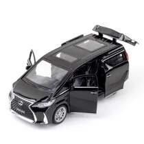 新款1:32雷克萨斯LM300H合金带底座商务车摆件男孩玩具车汽车模型