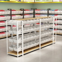 散称零食货架超市展示架单面双面便利店小食品盒子中岛组合展示架