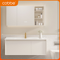 卡贝新款浴室柜陶瓷一体盆现代简约卫生间洗漱台轻奢浴盆柜