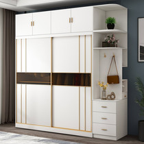 索菲亚现代简约衣柜家用卧室推拉门 白色整体轻奢2门柜子组合木质