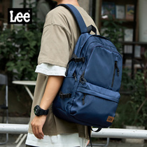 Lee男士双肩包高中大学生潮牌书包初中生背包大容量旅行电脑包