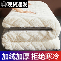 羊羔绒乳胶床垫软垫家用冬季加厚学生宿舍单人保暖榻榻米冬天垫子