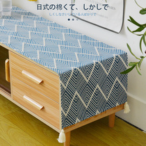 日式电视柜桌布棉麻北欧风格鞋柜防尘盖布简约现代茶几长方形桌垫