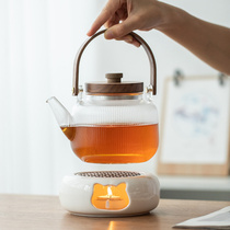 花茶壶蜡烛加热煮茶炉茶具套装泡茶家用围炉电陶炉煮茶玻璃烧水壶