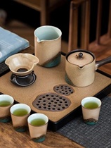 柏蝶莱 青山釉烧茶具套装家用功夫陶瓷茶杯茶壶茶盘轻奢日式泡茶