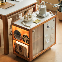 北欧实木茶几客厅家用沙发边柜阳台茶桌茶水柜可移动小推车小茶台