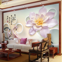 简约现代客厅大气时尚5d立体壁画电视背景墙壁纸影视墙装饰3d墙纸
