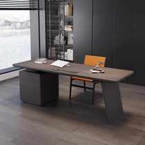 办公桌轻奢现代意式极简成人家用双人书房客厅简易款带抽屉书桌