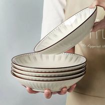 碗盘加厚防烫菜盘子水果盘耐高温陶瓷菜盘子家用碟子简约餐盘餐具