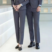 比亚迪4S店男女西裤修身免烫BYD海洋网深灰色职业工装裤子工作服