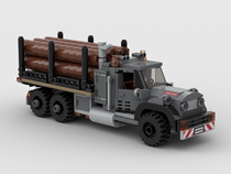 QF MOC汽车模型兼容适用乐高积木工程车 伐木运输车 拼装益智玩具