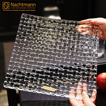 德国Nachtmann水晶玻璃圆形浅平盘水果盆现代零食糖茶盘方水果盘