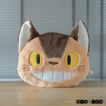 日本代购 宫崎骏 龙猫 猫巴士 可爱娃娃 毛绒公仔 靠垫 坐垫 抱枕