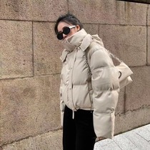 韩版女装连帽短款羽绒服可爱保暖户外运动登山百搭潮流外套面包服