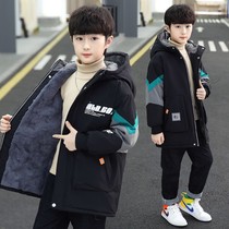男装男童棉衣秋冬装派克服2023新款韩版中大童男孩加绒加厚外套潮