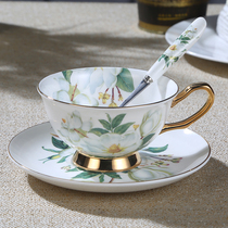 骨瓷创意咖啡杯陶瓷 田园风 英式下午茶茶具套装带勺描金杯碟礼品
