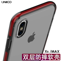 UNIICO适用于苹果x手机壳防摔iphonexs保护套max壳全包透明硅胶xr