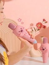 韩国loopy粉红海狸可爱露比卡通萌麦克风K歌直播手机无线蓝牙话筒