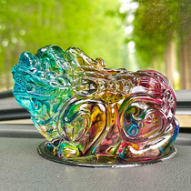 貔貅汽车摆件新款水晶玻璃工艺品车载居家摆设车内中控台装饰用品