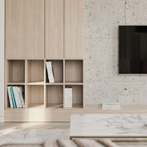 现代简约客厅电视机柜定制组合一体家用悬挂式收纳储物柜