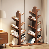 实木多层书架落地树形创意组合家用简易客厅书房置物架儿童收纳架