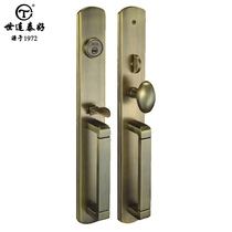 世连泰好大门锁全铜双开子母门锁 欧式纯铜进户对开门木门锁LC738