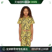 香港直邮潮奢 Versace 范思哲 女童金色 & 黑色 Barocco 儿童衬衫