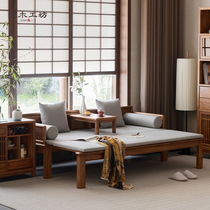 溪木工坊新中式全实木折叠沙发床两用小户型客厅简约多功能伸缩床