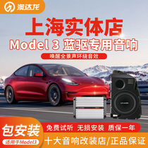 上海澳达龙特斯拉model毛豆3低音响汽车改装蓝驱功放喇叭无损升级