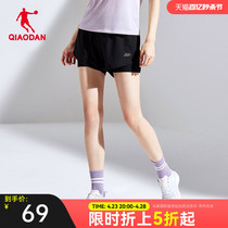 中国乔丹运动短裤女2024夏季新款速干防走光女士裤子跑步裤健身