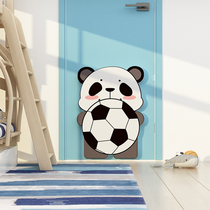亚克力小熊猫儿童房间布置装饰门贴纸男女孩卧室床头背景墙面挂