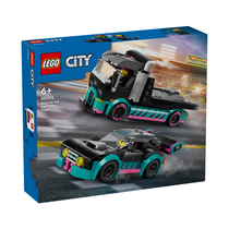 【3月新品】LEGO乐高城市系列60406赛车与汽车运输车益智拼搭玩具
