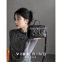 Vibe Ring/小众植鞣牛皮盒子包 高级感软皮豆腐包百搭单肩小方包