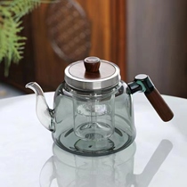 玻璃侧把煮茶壶蒸汽煮茶器耐高温烧水壶电陶炉专用养生壶家用自动