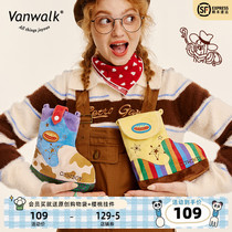 VANWALK牛仔系列 复古靴子包公仔包女礼物斜挎包新款毛绒单肩小包