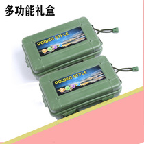 强光手电筒专用礼盒收纳盒军绿色多功能塑料盒防压防震防水挂绳
