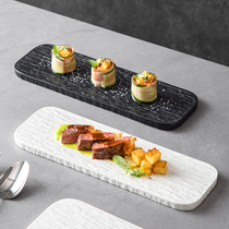 西餐餐盘平盘浅盘蛋糕盘子长方形寿司糕点摆盘水果托盘高级感餐具