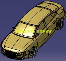 奥迪Audi A5三厢轿车 汽车轮胎 外观曲面 3D三维几何模型数模建模