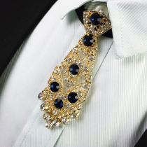 金属镶钻领带款韩版男士领结新郎结婚礼服领花包邮 胸针