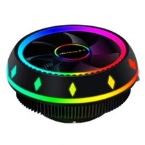 RGB 飞碟电脑cpu散热器i5台式机amd下压式intel炫彩变色风扇