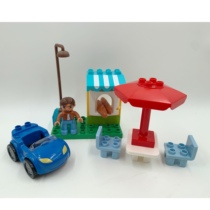兼容乐高大颗粒积木配件散装拼装益智儿童玩具车子休息站路灯人偶