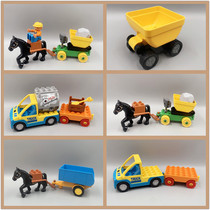 兼容乐高大颗粒积木车子轮子火车马车矿车工具场景散件过家家玩具