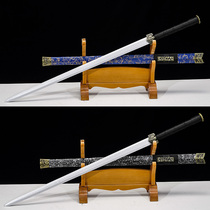 竹剑汉剑唐剑清剑古风木质玩具宝剑金G属带鞘汉服佩剑训练剑未开