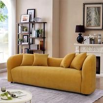意式轻奢复古设计款沙发不规则弧形小户型客厅美容院高端会所定制