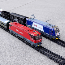 奥乐合金电动遥控电力机车和谐HXD3CD仿真模型玩具轨道小火车套装