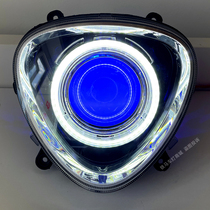 适用雅迪M6冠能DM6大灯总成改装LED双光透镜电动车车灯升级天使眼