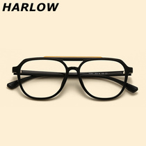 黑色眼镜框镜架男女大脸个性近视可配高度数TR90粗框潮复古眼镜架