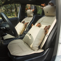 鹿 汽车头枕腰枕安全带护肩座垫 车用套装 淡饭创意棉麻汽车用品