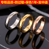 欧美热款简约钛钢宽版光面素圈戒指情侣对戒食指不锈钢个性潮戒指