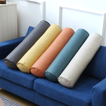 简约现代科技布圆柱枕颈椎枕客厅抱枕长条枕套沙发头枕护腰枕定做